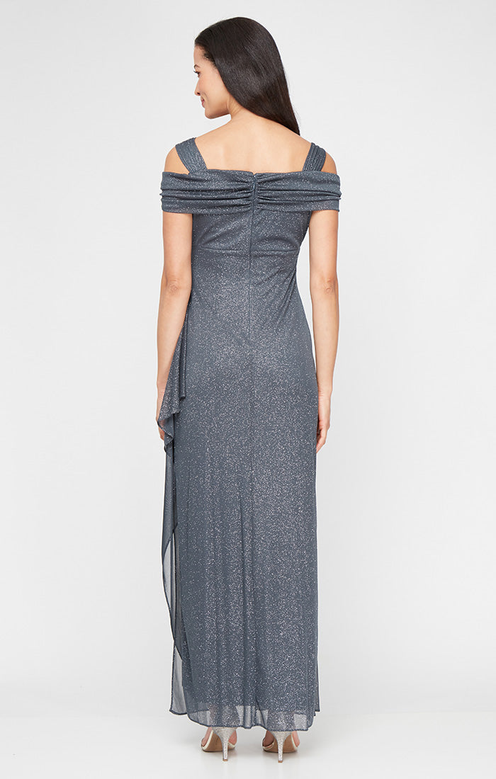 Formal Dresses Petite Long Glitter Formal Evening Dress Smoke