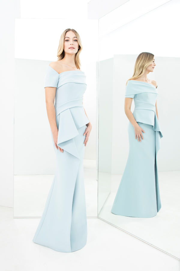 Formal Dresses Long Mermaid Formal Peplum Evening Dress Daiquiri Ice
