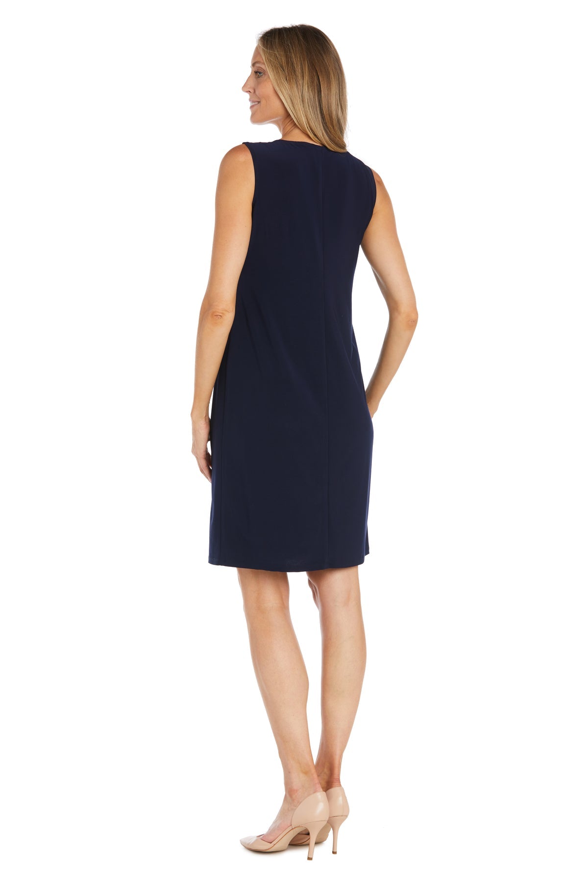 Cocktail Dresses Short Printed Evening Cocktail Petite Dress Navy/Yellow