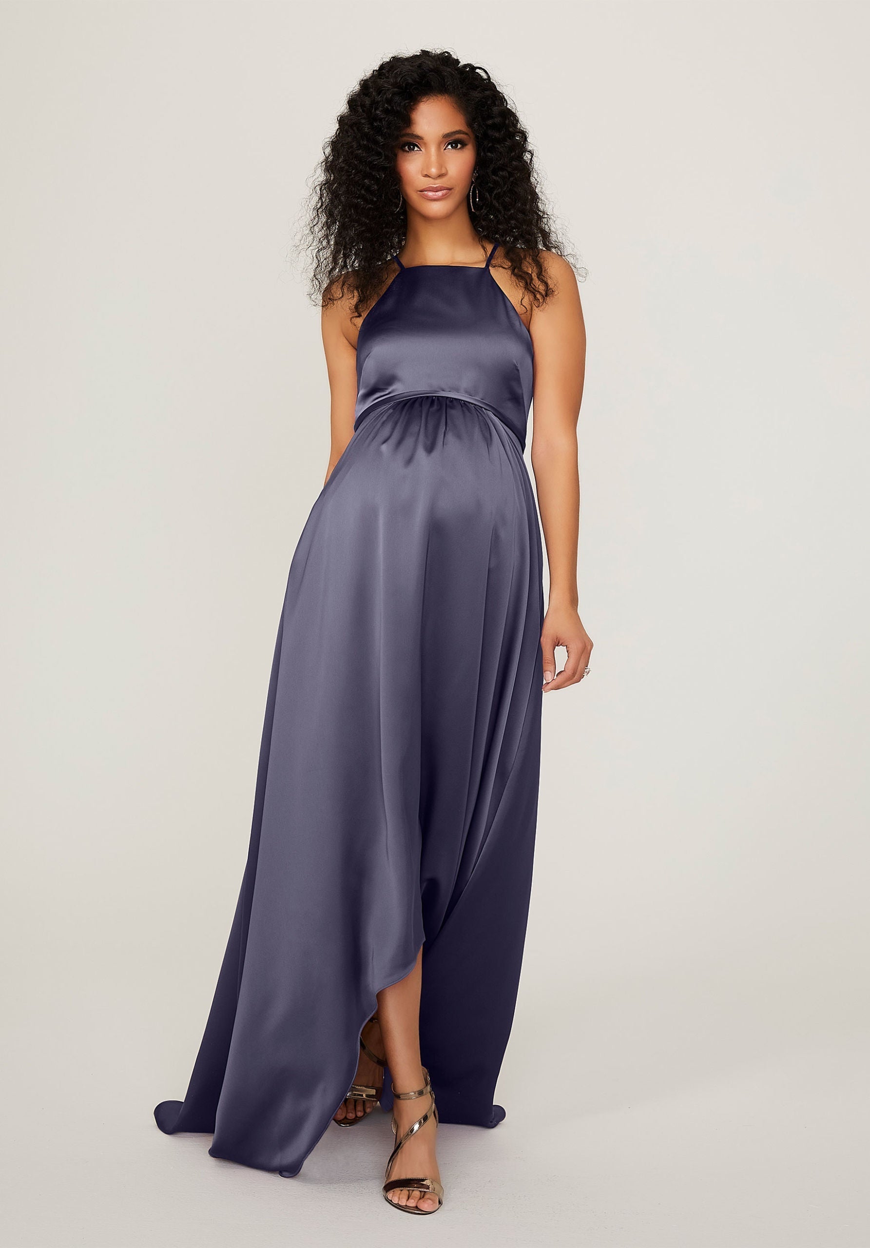 Formal Dresses Formal Long High Low A Line Dress MGNY Madeline Gardner New York 14101 Dusk