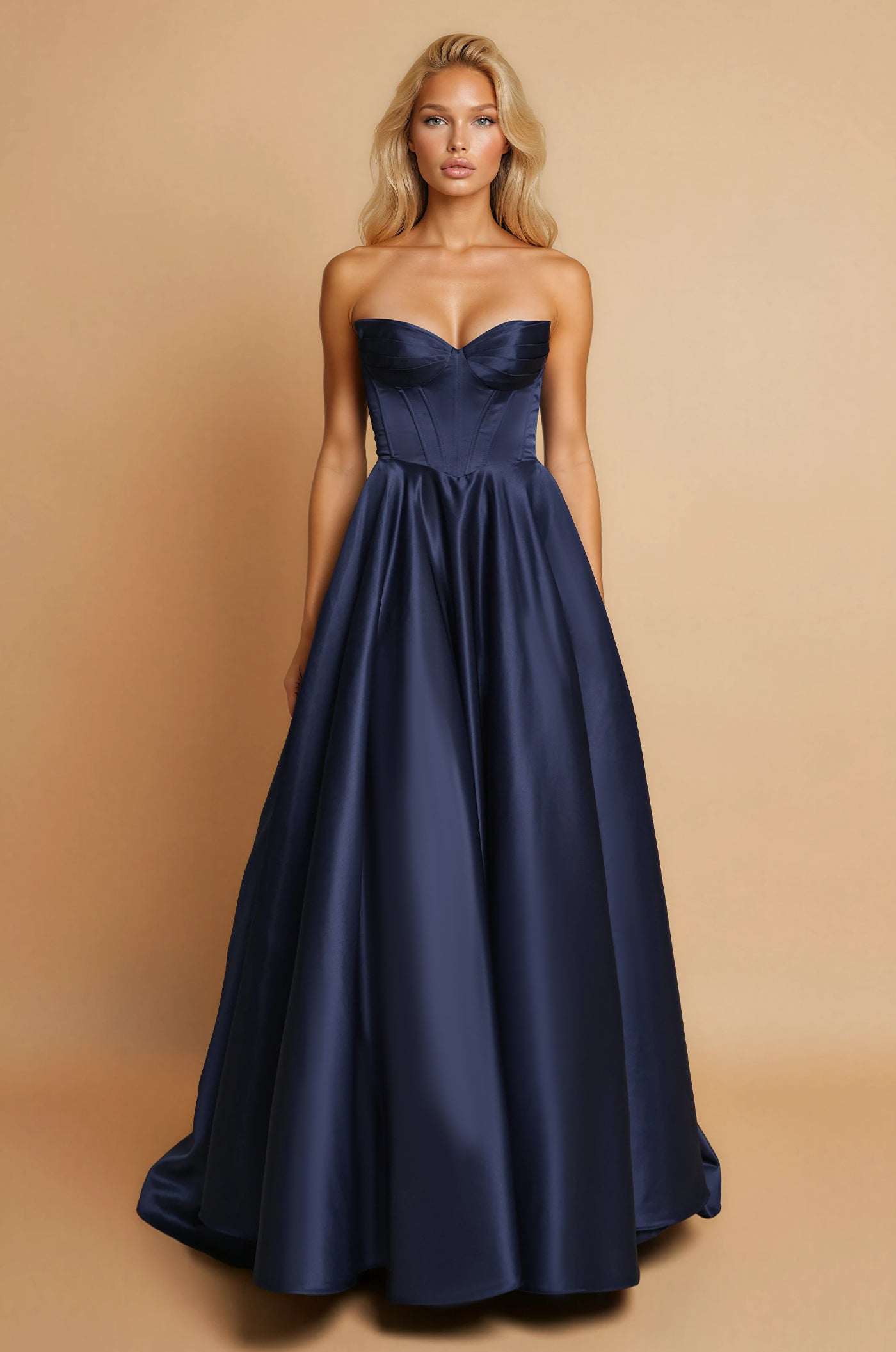 Long Corset Prom Formal Ball Gown