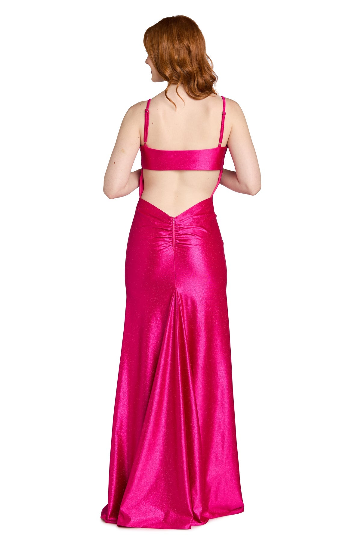 Scoop Floor-Length Satin Formal Sheath/Column Morgan & Co 14212