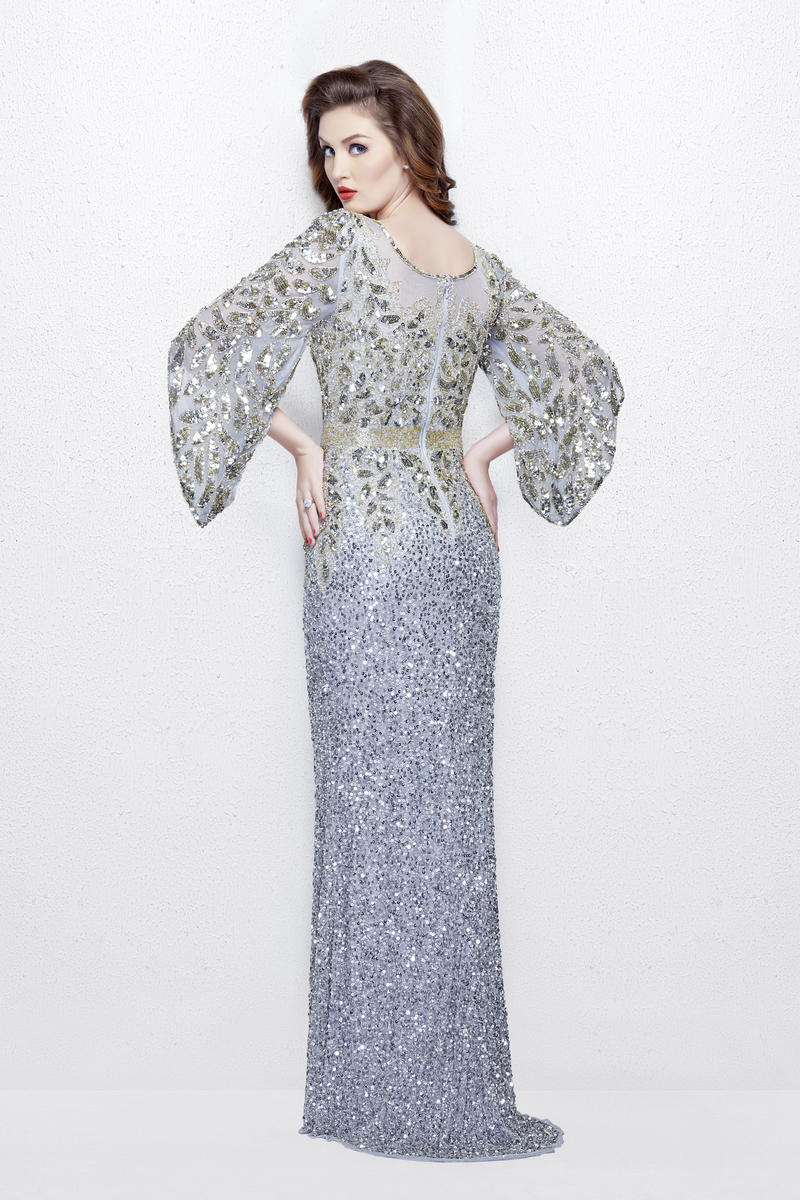 Mother of the Bride Dresses Mother of the Bride Formal Long Sequin Dress Primavera Couture 1424 Platinum