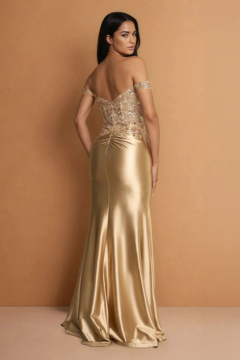 Off Shoulder Corset Formal Evening Dress