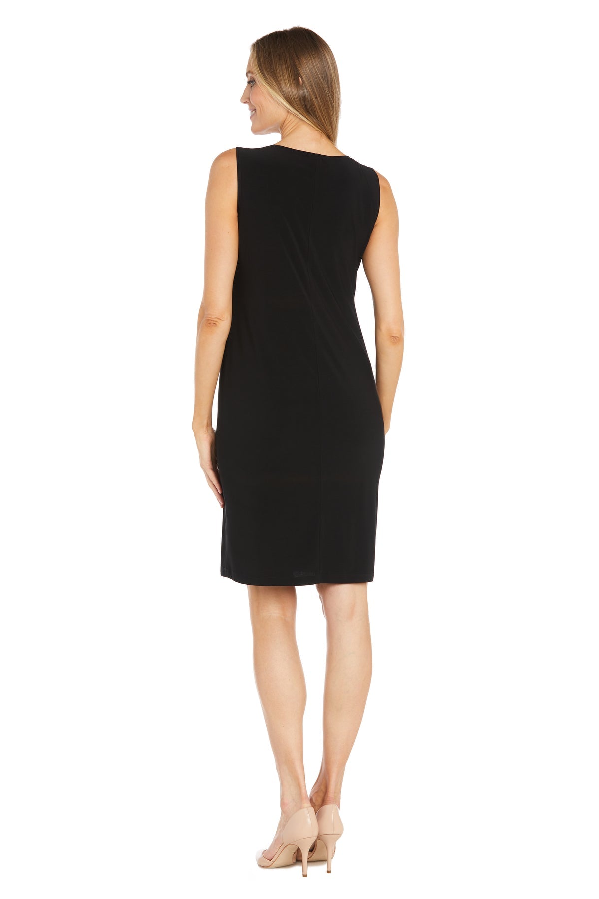 Mother of the Bride Dresses Fitted Short Print Jacket Mother of the Bride Dress Black/Grey