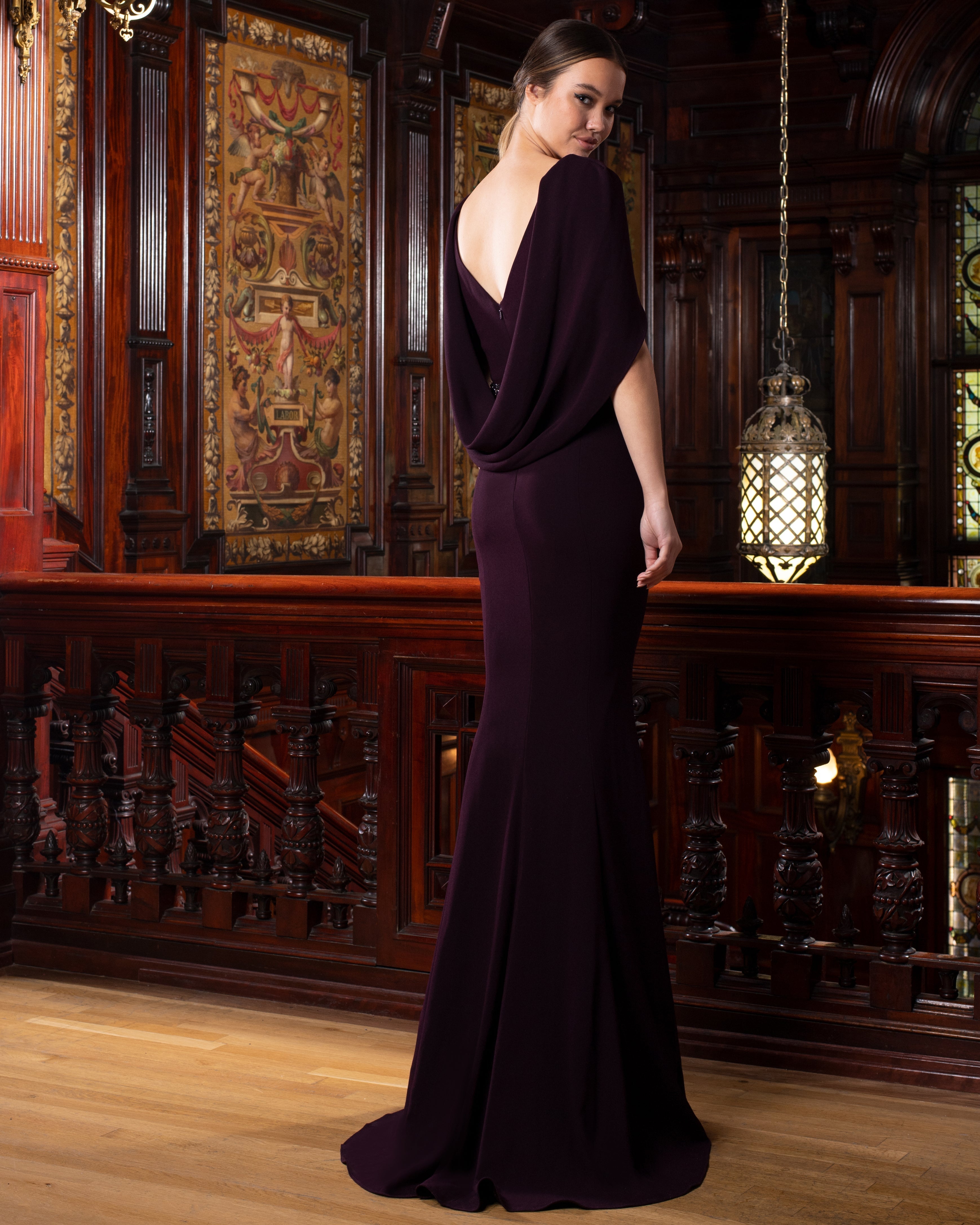 Formal Dresses Long Fit Formal Evening Dress Aubergine