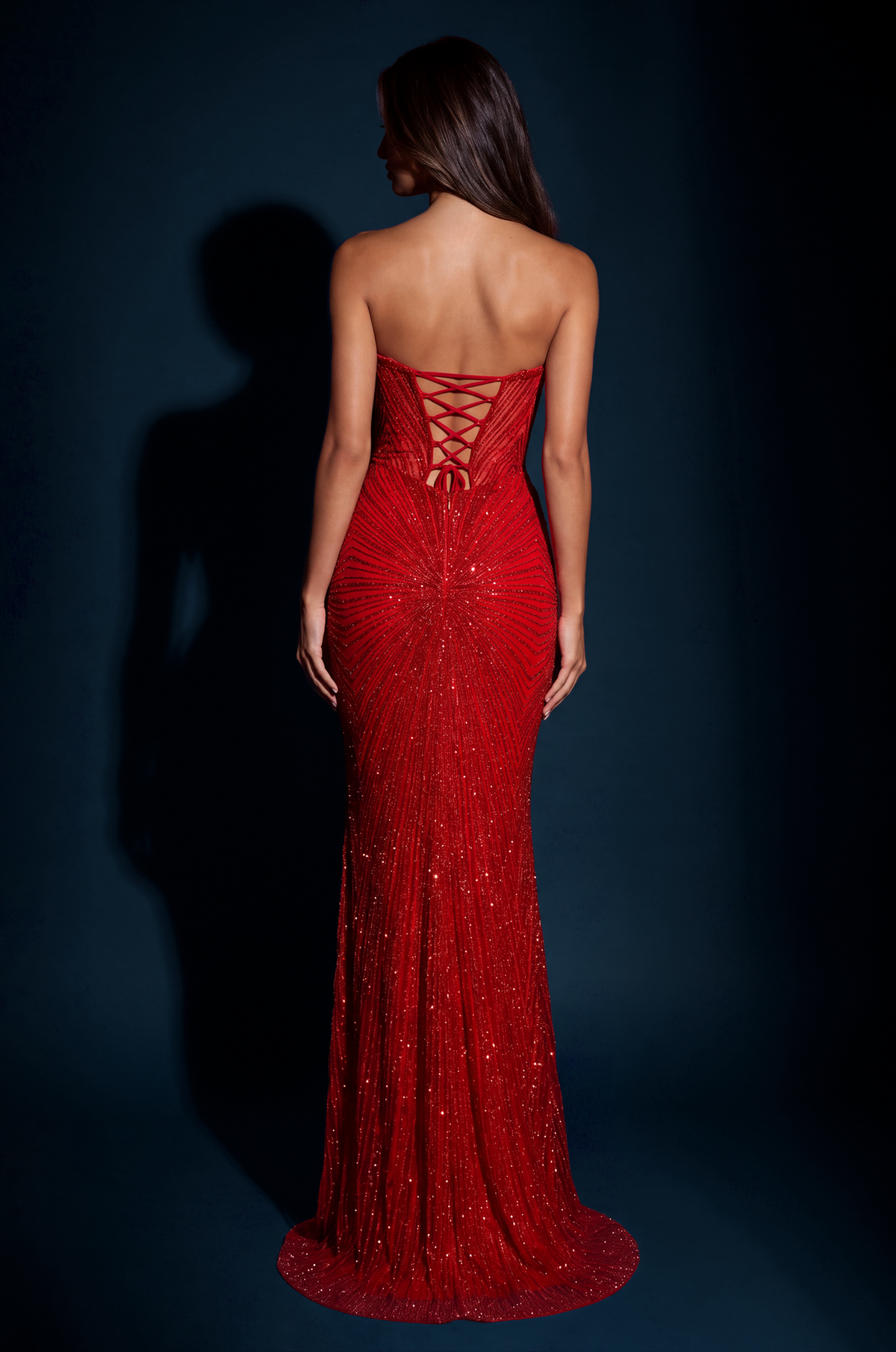 Long Sequence Prom Formal Evening Dress