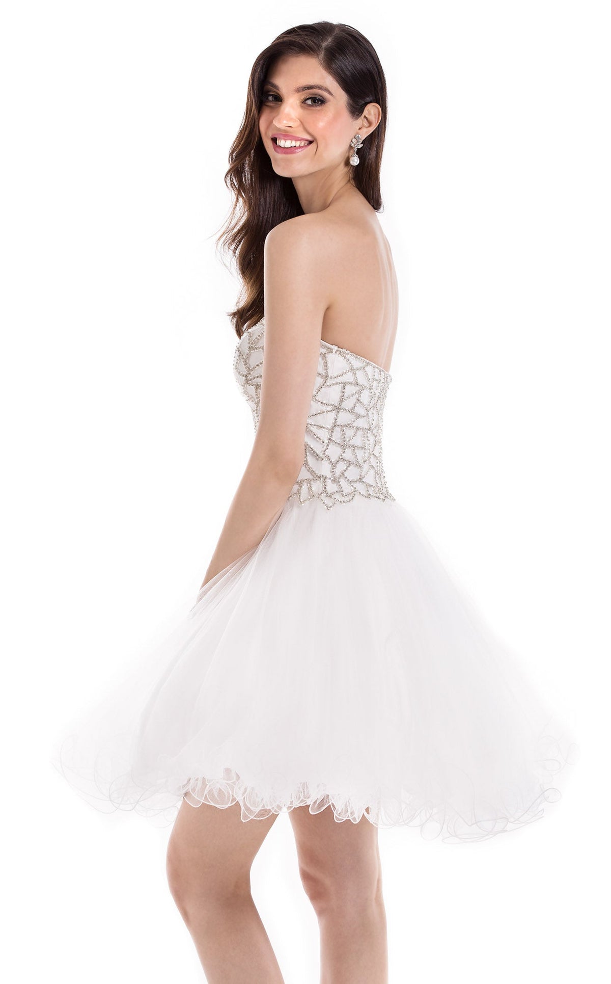 Cocktail Dresses Homecoming Short A Line Cocktail Dress White