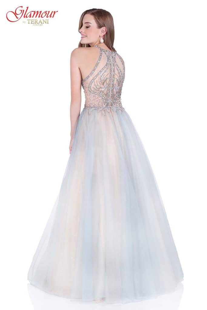 Terani Couture Long Halter Prom Dress 1611P1238D - The Dress Outlet