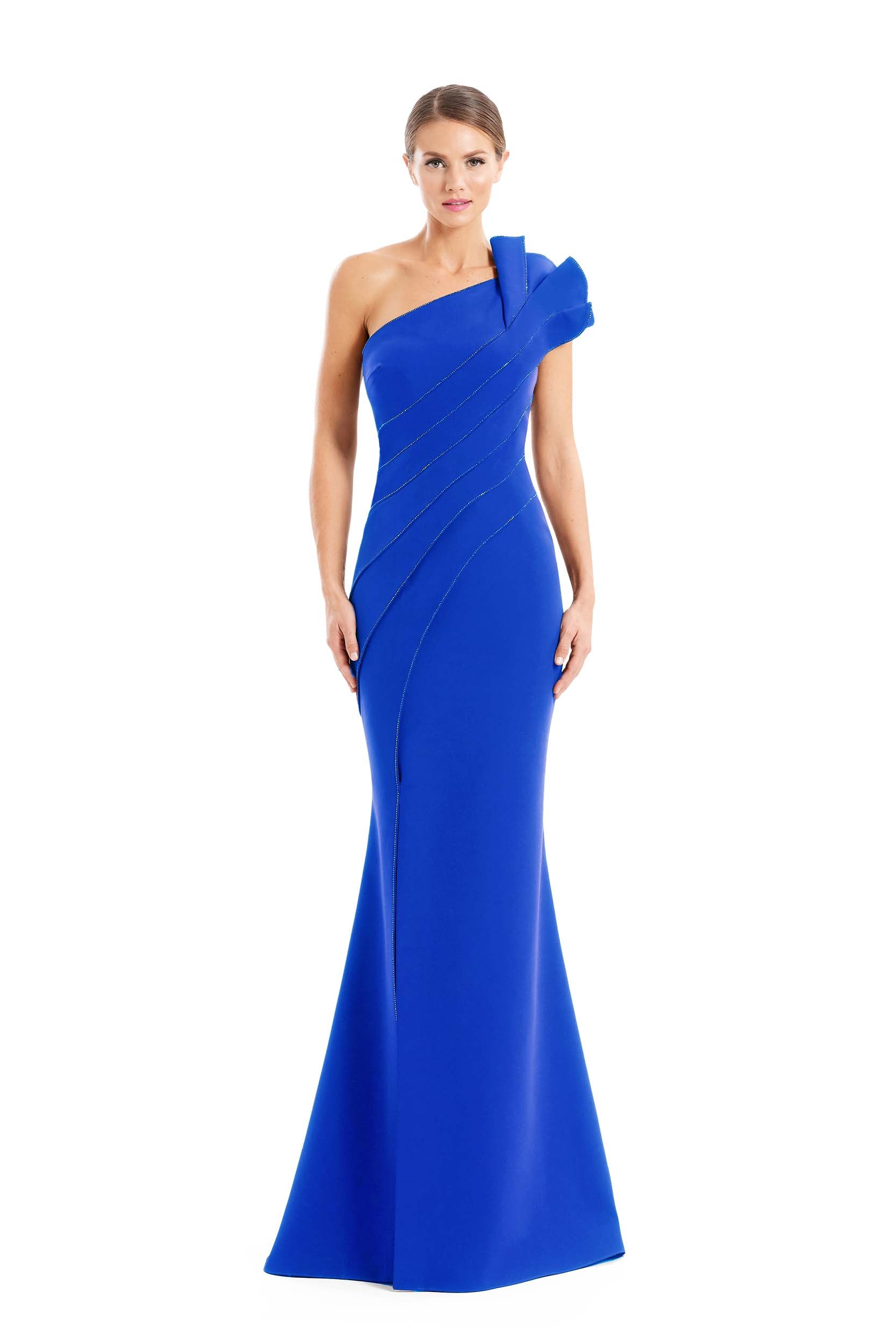 Formal Dresses Long Formal Pleated Evening Dress Blue