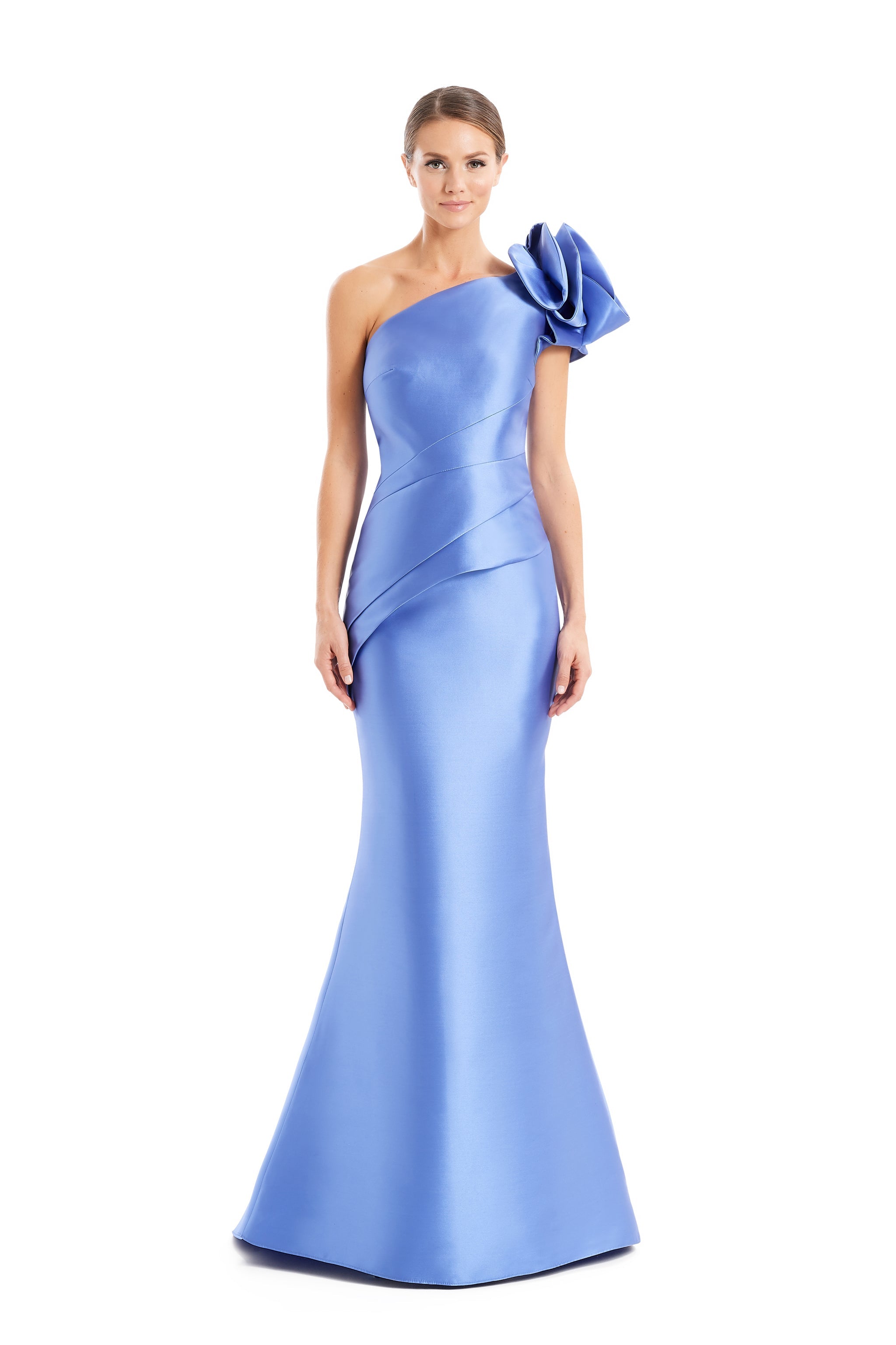 Formal Dresses Long Peplum Floral Mermaid Formal Evening Dress Periwinkle