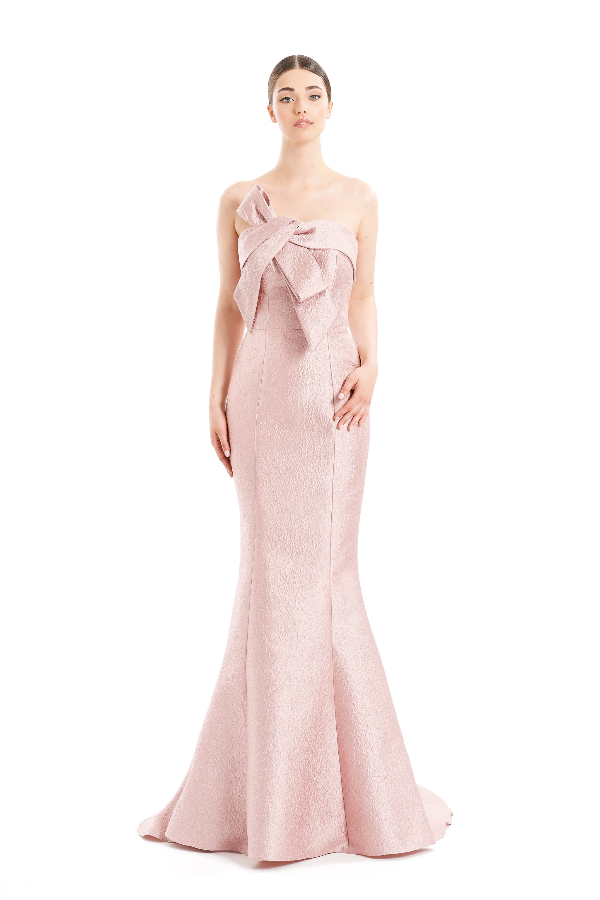 Formal Dresses Formal Long Mermaid Pleated Evening Dress Antique Rose