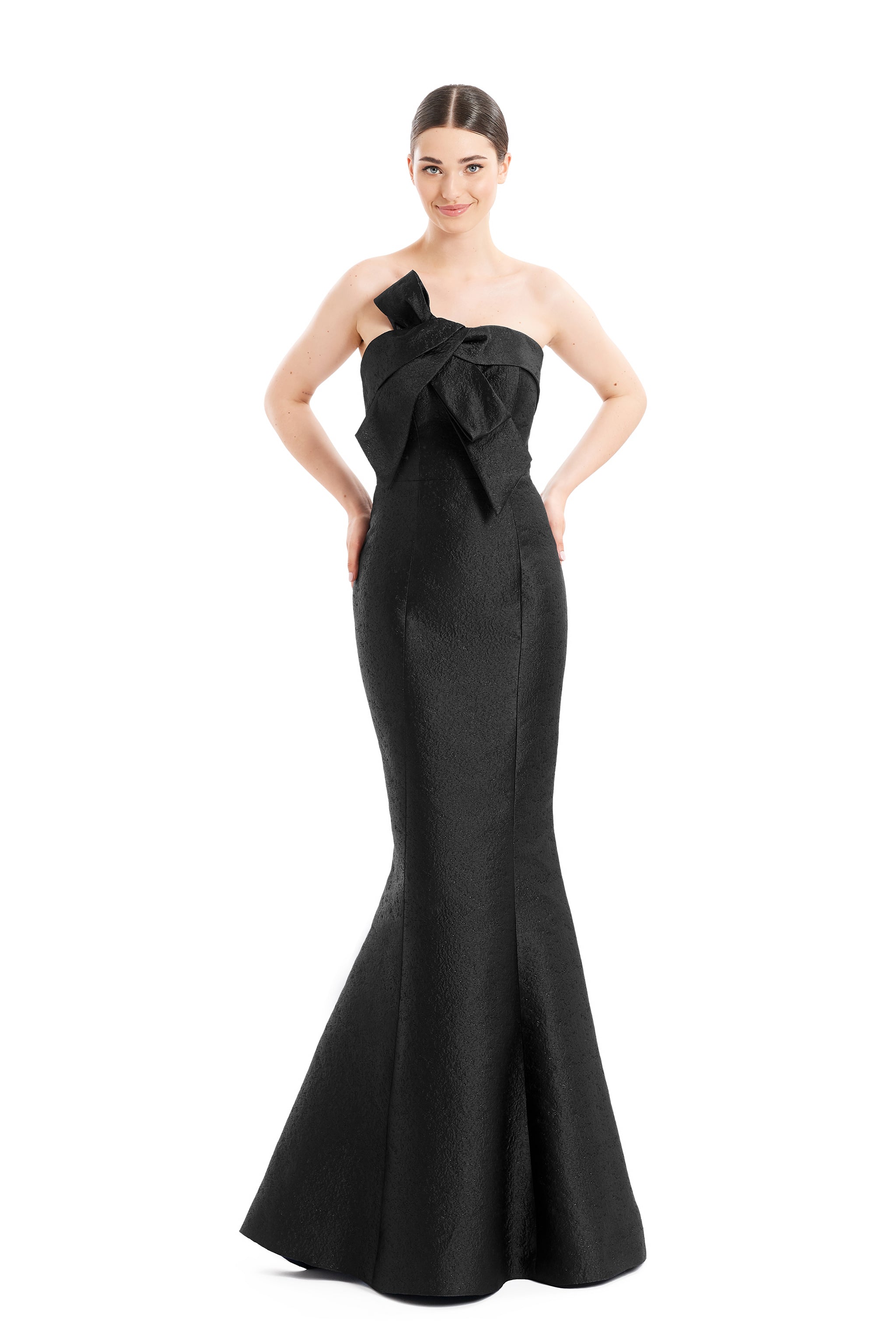 Formal Dresses Formal Long Mermaid Pleated Evening Dress Black