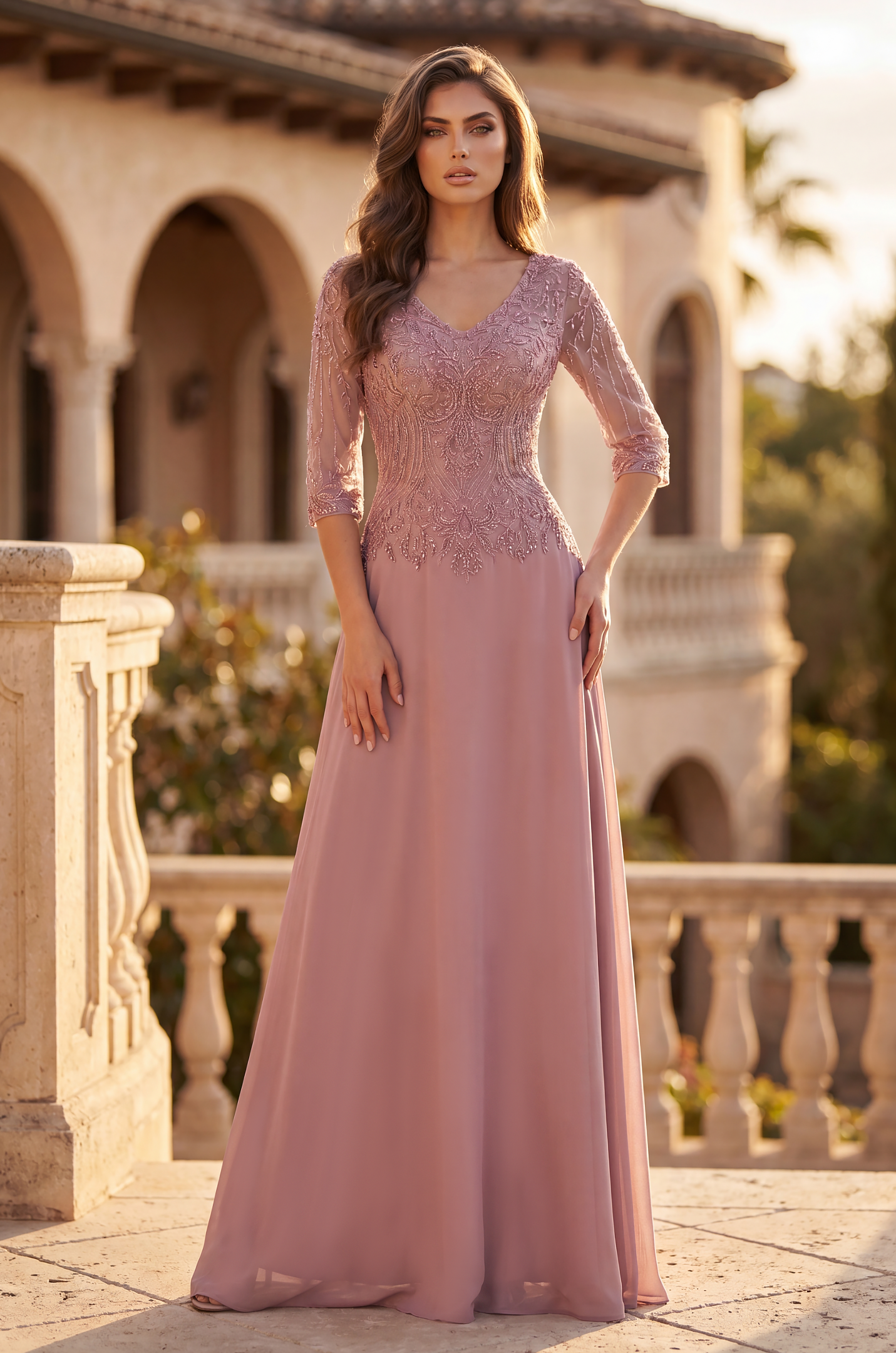 Long Sleeve Formal Dress Evening Gown