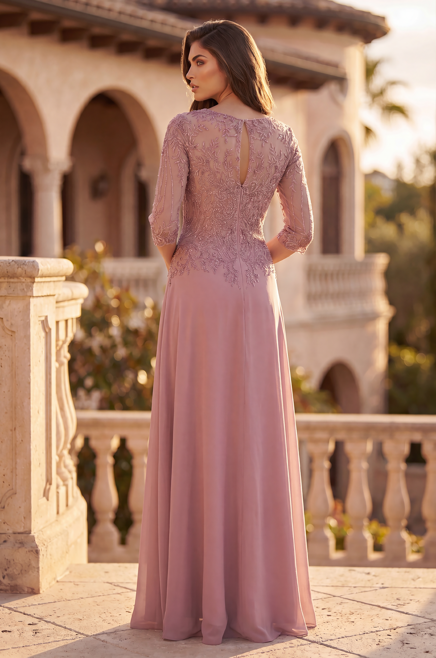 Long Sleeve Formal Dress Evening Gown