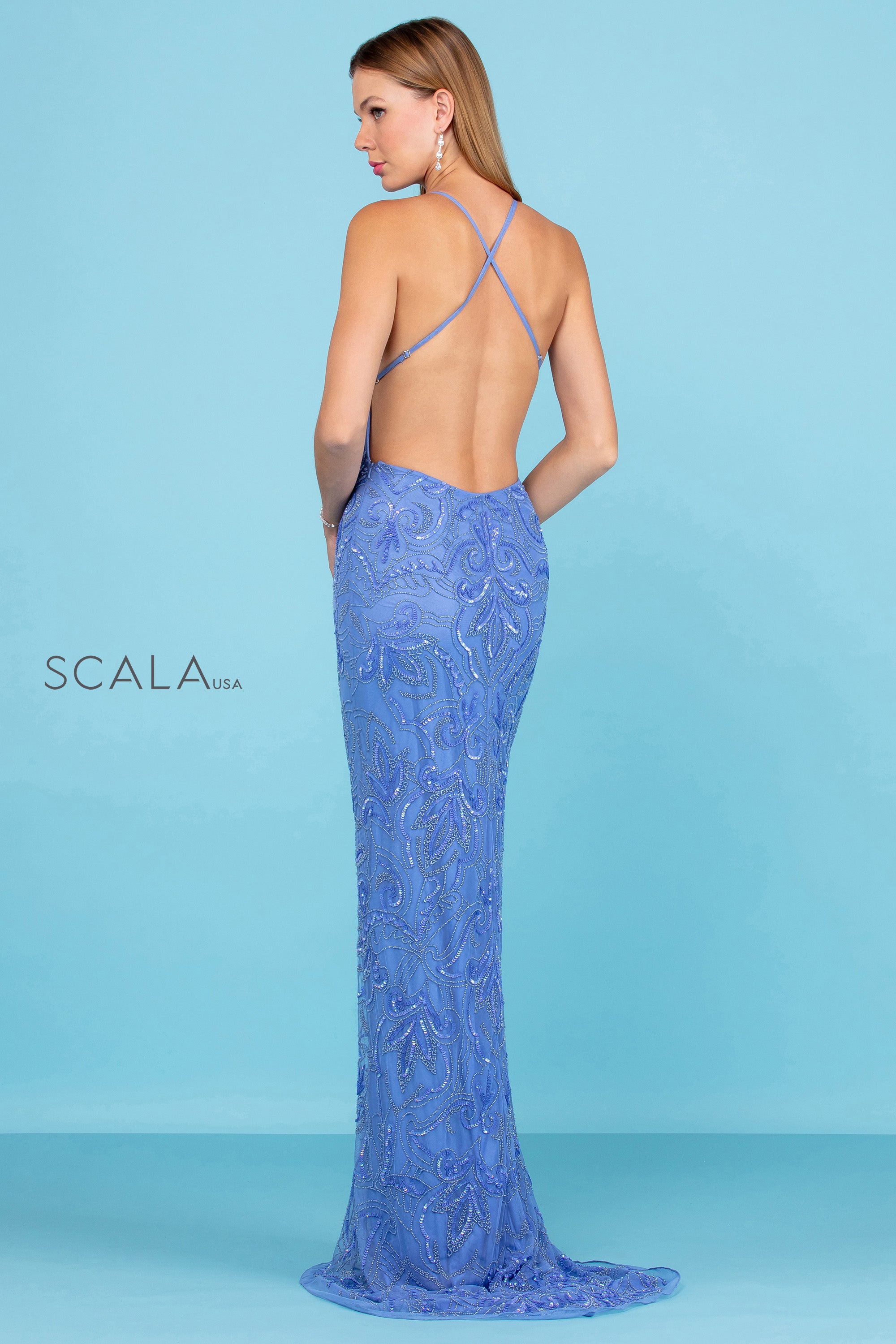 Prom Dresses Formal Long Sequin Prom Dress Periwinkle