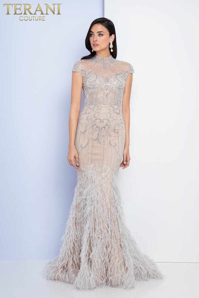 Terani Couture Fitted Long Prom Dress 1721GL4446 - The Dress Outlet