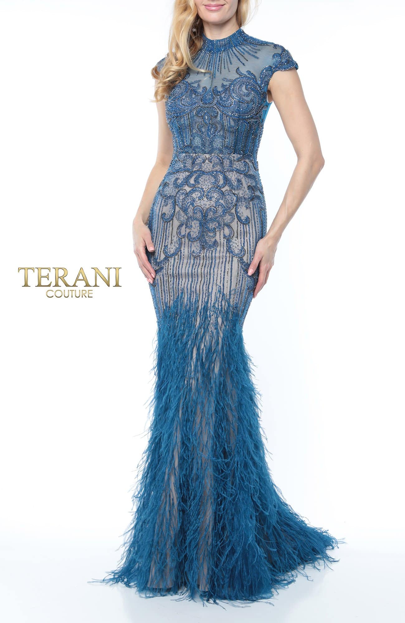 Terani Couture Fitted Long Prom Dress 1721GL4446 - The Dress Outlet