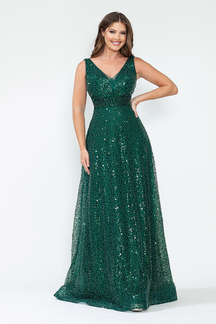 Prom Dresses Sequin Long Beaded Formal Prom Dress Lenovia 8217 Hunter Green