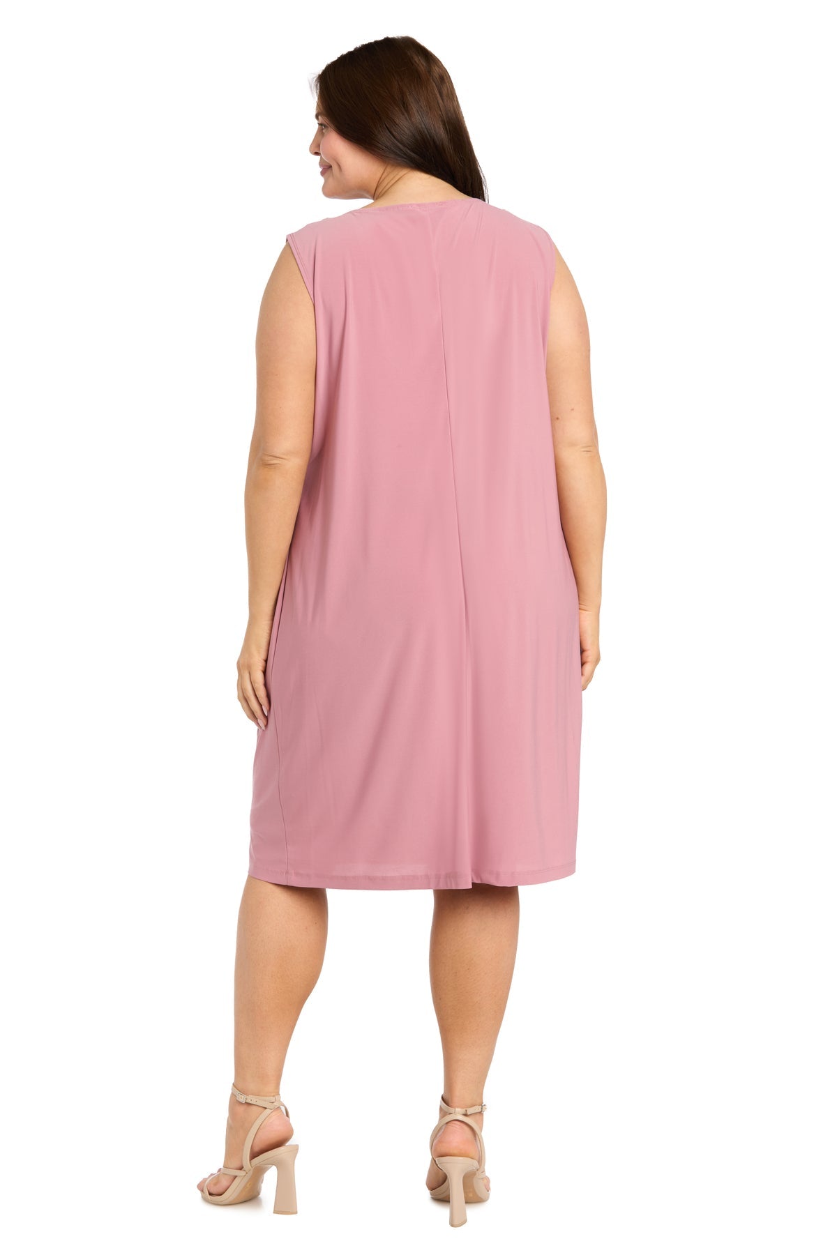 Scoop Knee-Length Chiffon Formal Sheath/Column R&M Richards 1744W