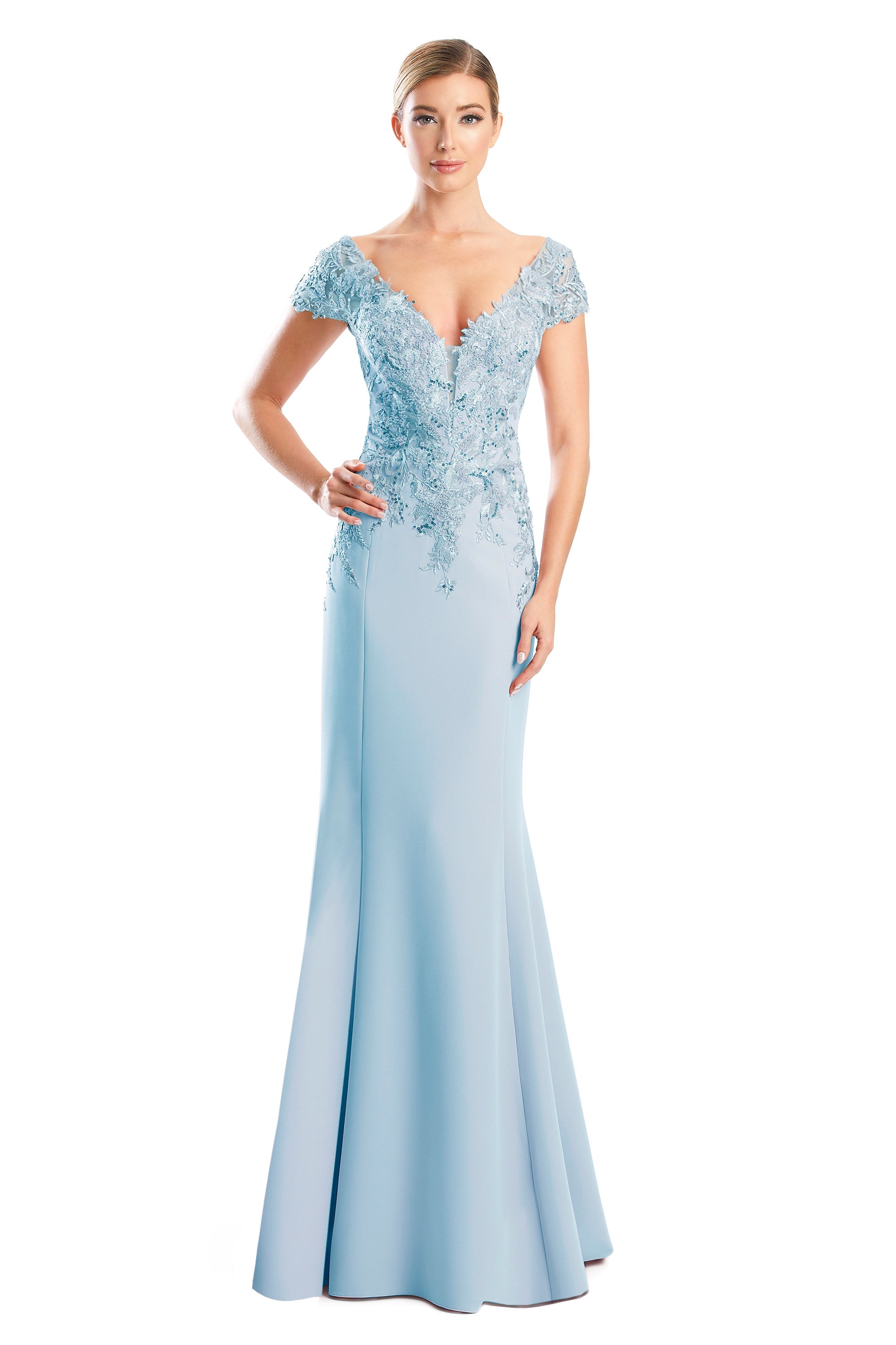 Mother of the Bride Dresses Long Formal Mother of the Bride Lace Dress Glacier Blue