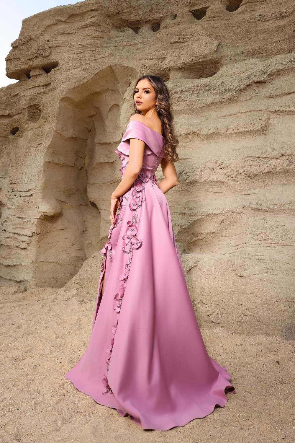 Formal Dresses Long Formal Fitted Evening Dress Rose