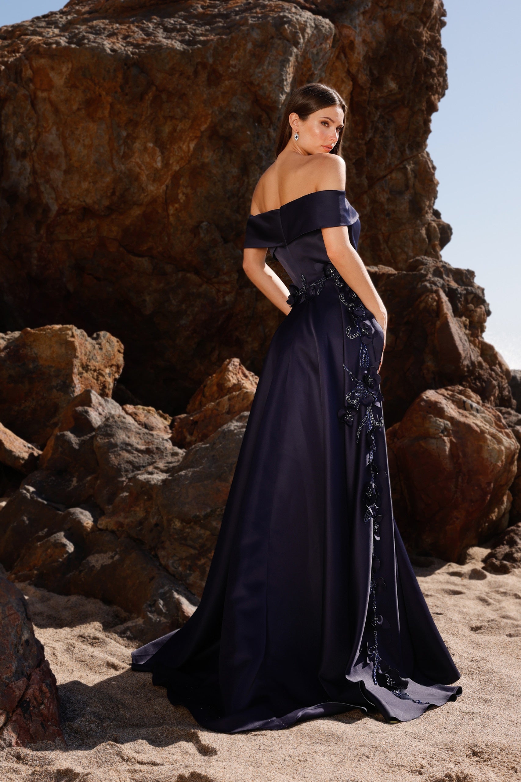 Formal Dresses Long Formal Fitted Evening Dress Navy
