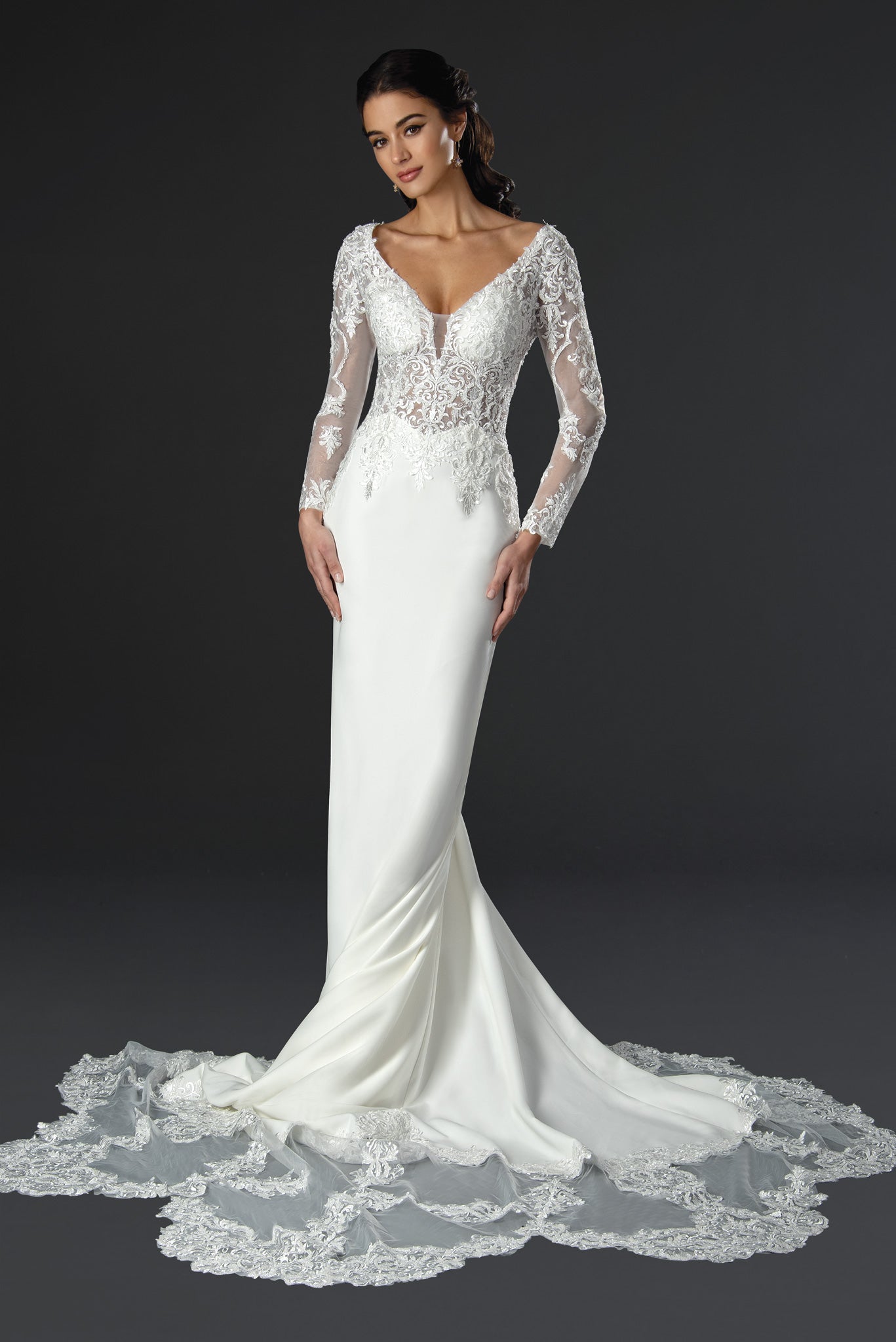 Wedding Dresses Long Simple Mermaid Wedding Dress Off White