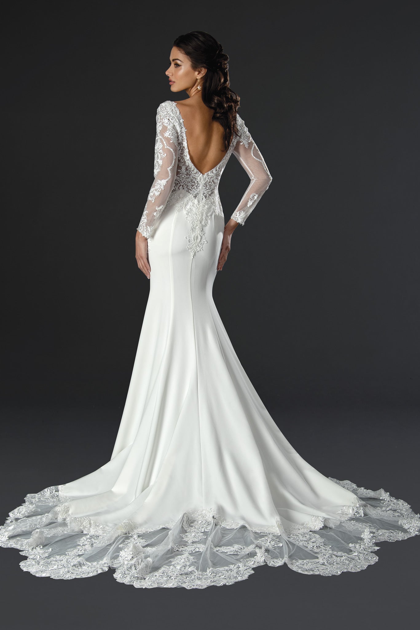 Wedding Dresses Long Simple Mermaid Wedding Dress Off White