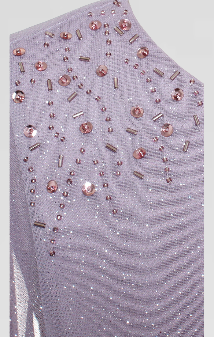 Mother of the Bride Dresses Long Mother of the Bride Glitter Formal Beaded Dress MAUVE