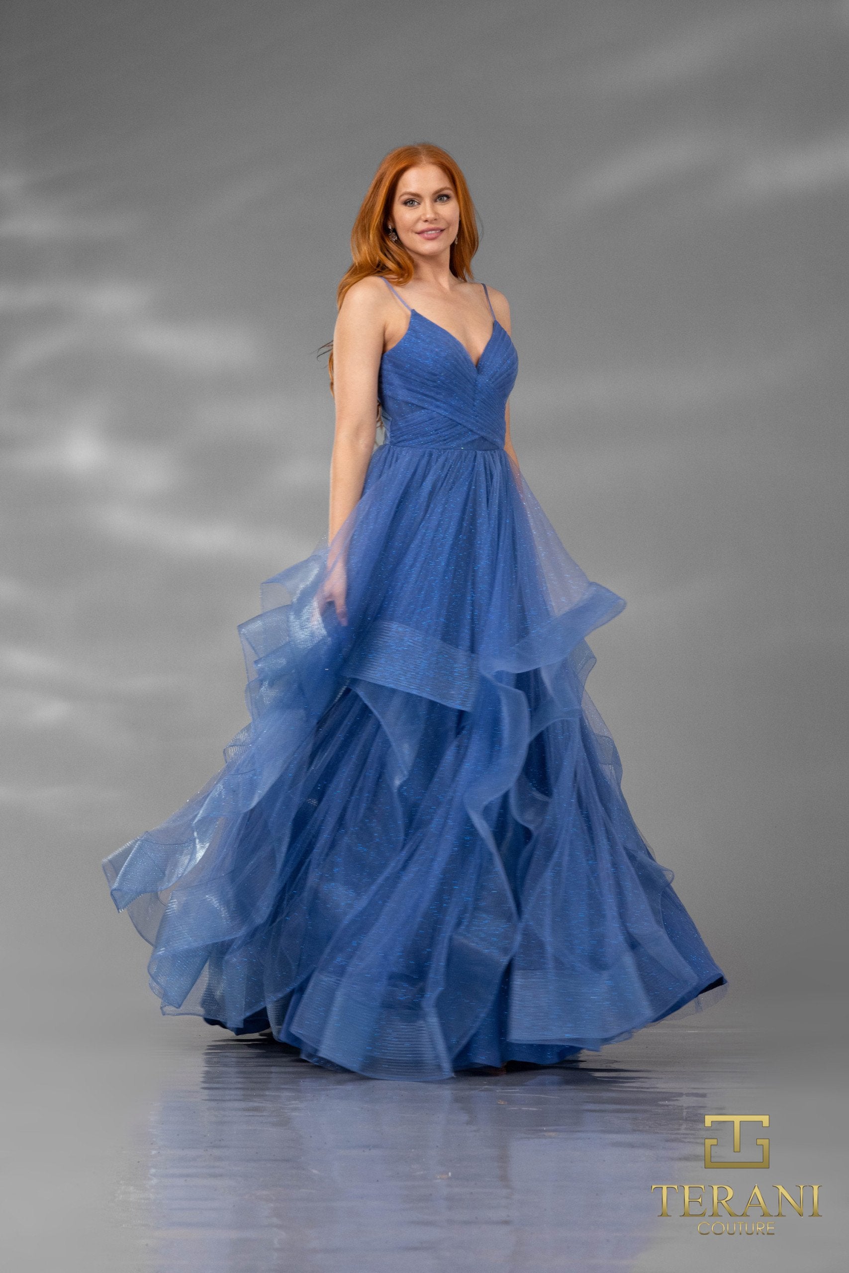 Prom Dresses Long Ball Gown Prom Glitter Formal Dress Blue