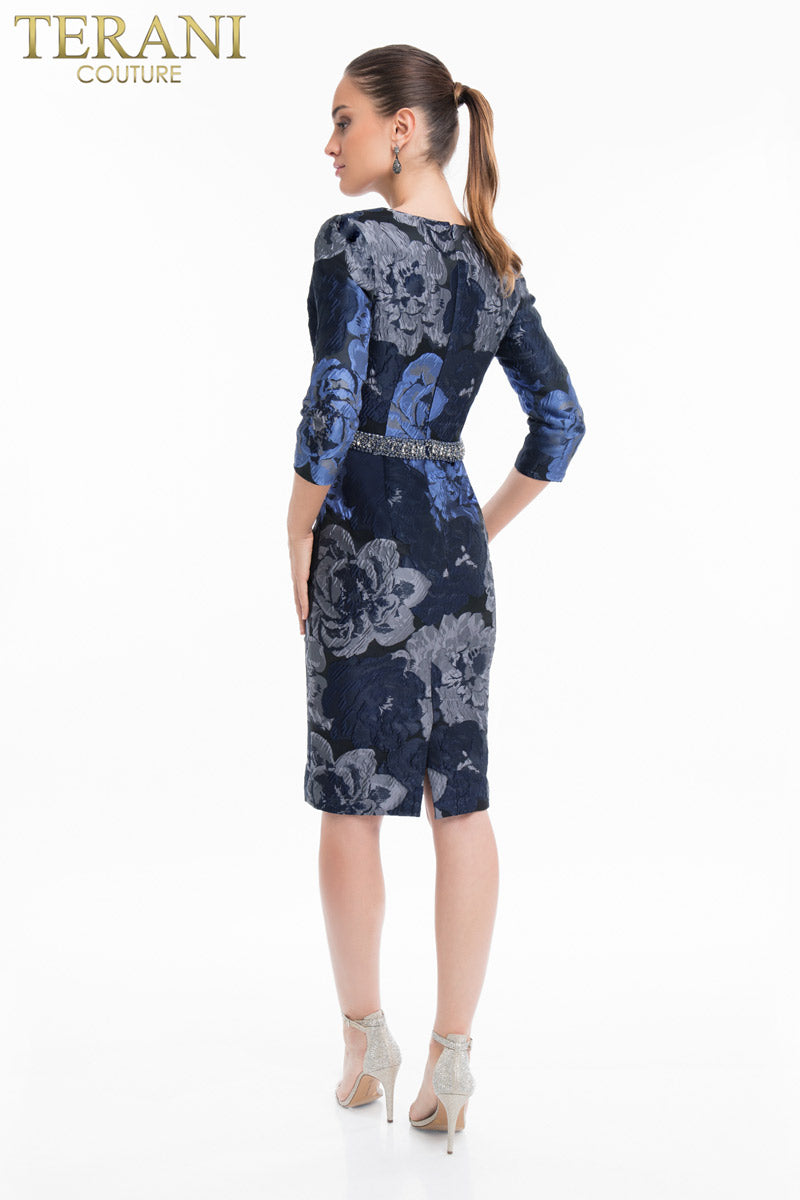 Terani Couture Long Sleeve Short Dress 1821C7020 - The Dress Outlet
