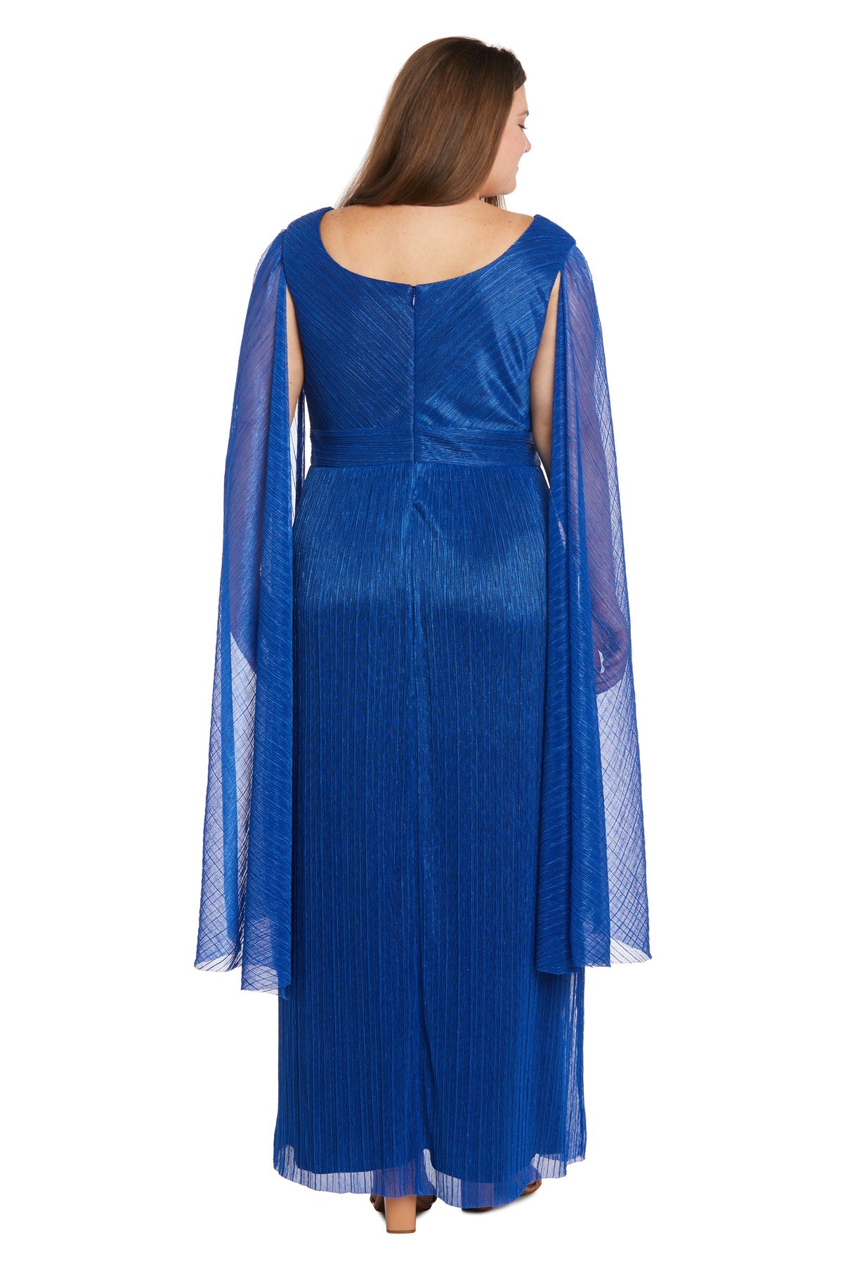Plus Size Dresses Long Metallic Formal Plus Size Dress Royal
