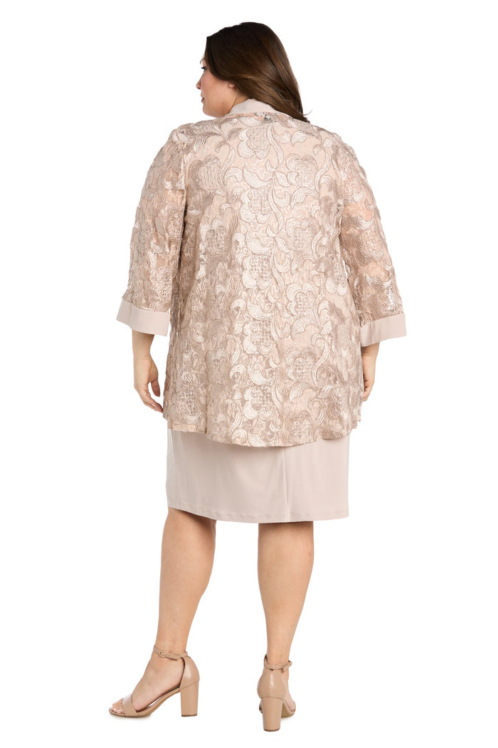 Plus Size Dresses Plus Size Short Mother of the Bride Jacket Dress Champagne