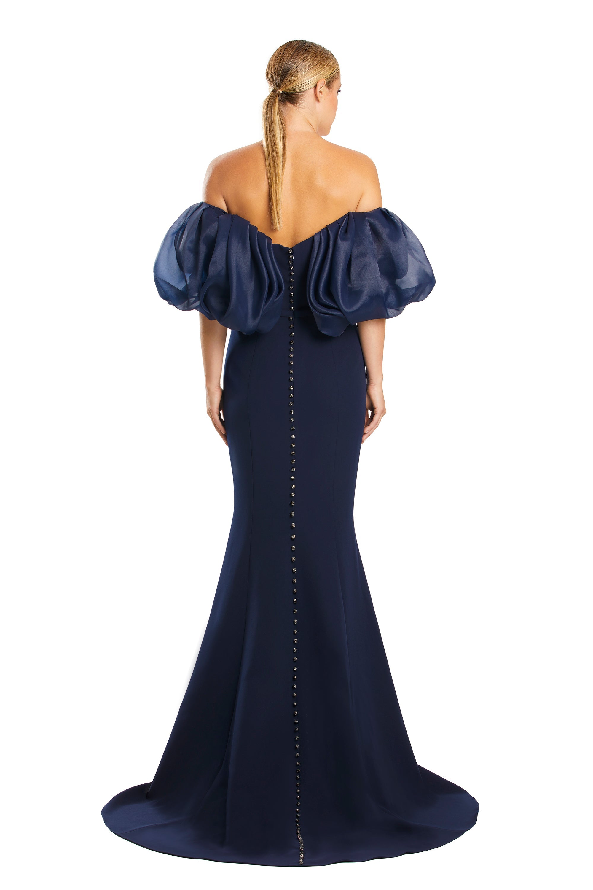 Formal Dresses Beaded Long Formal Fitted Evening Dress Navy