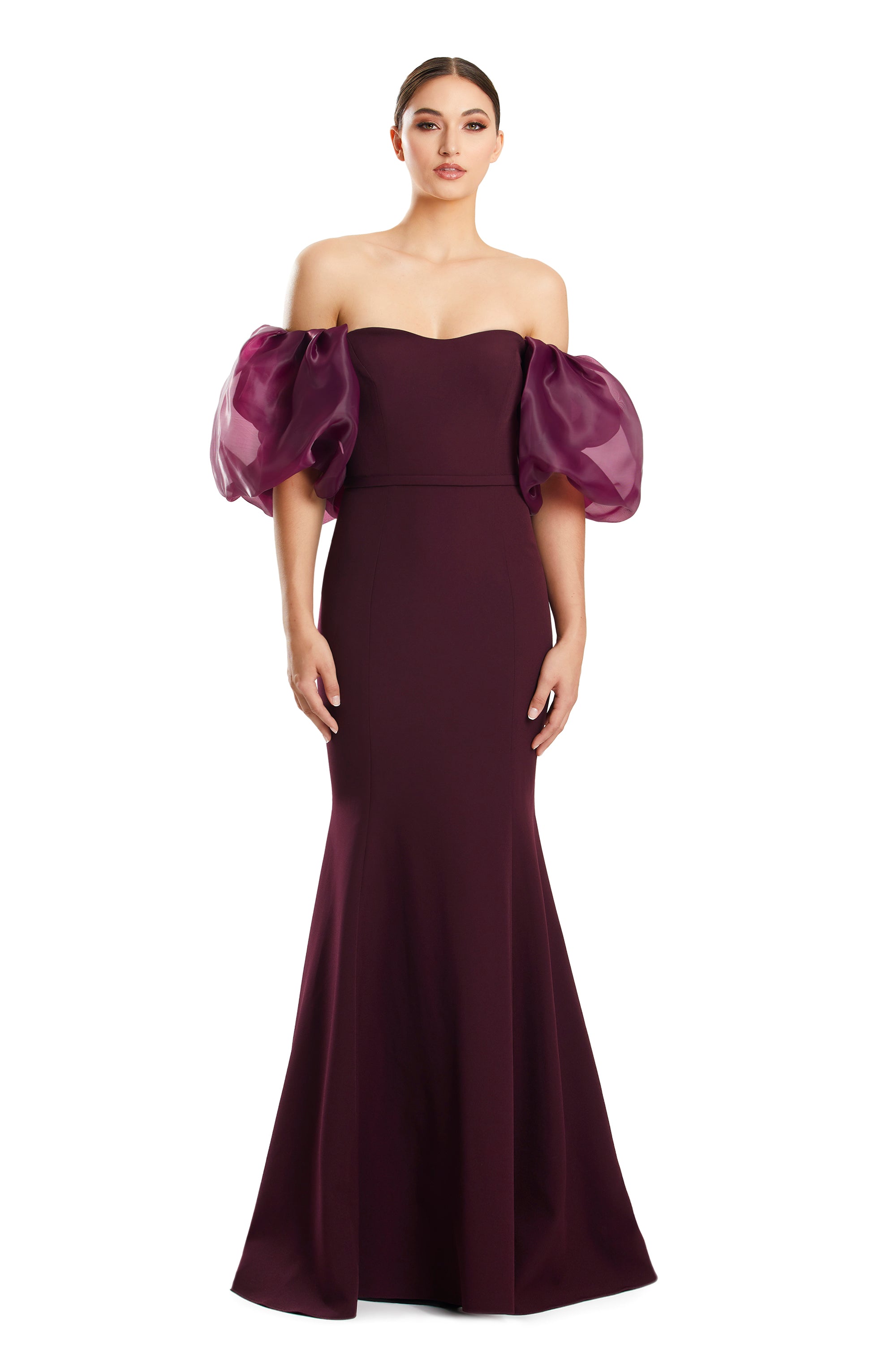 Formal Dresses Beaded Long Formal Fitted Evening Dress Wine