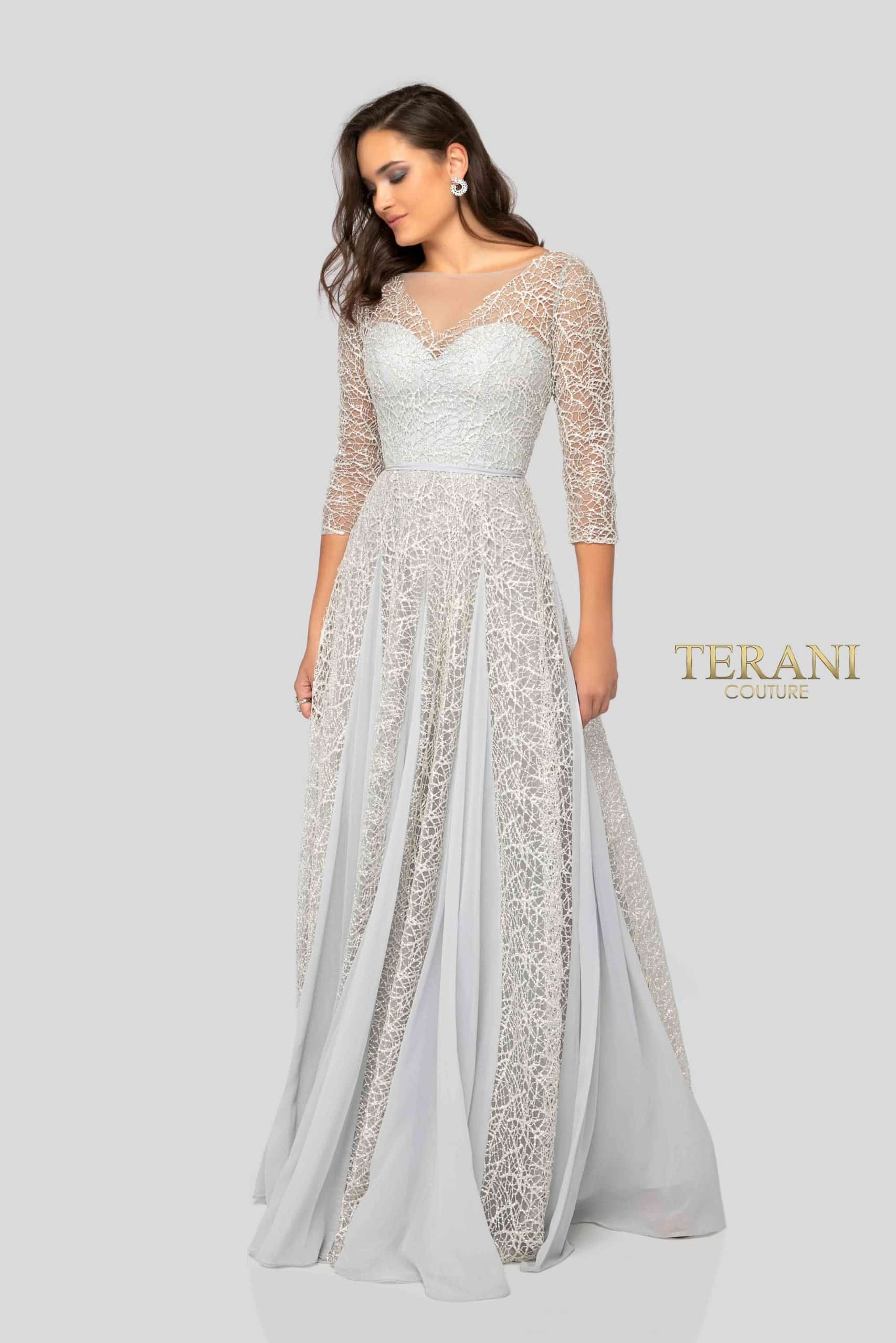 Terani Couture Formal Long Sleeve Dress 1911M9297 - The Dress Outlet