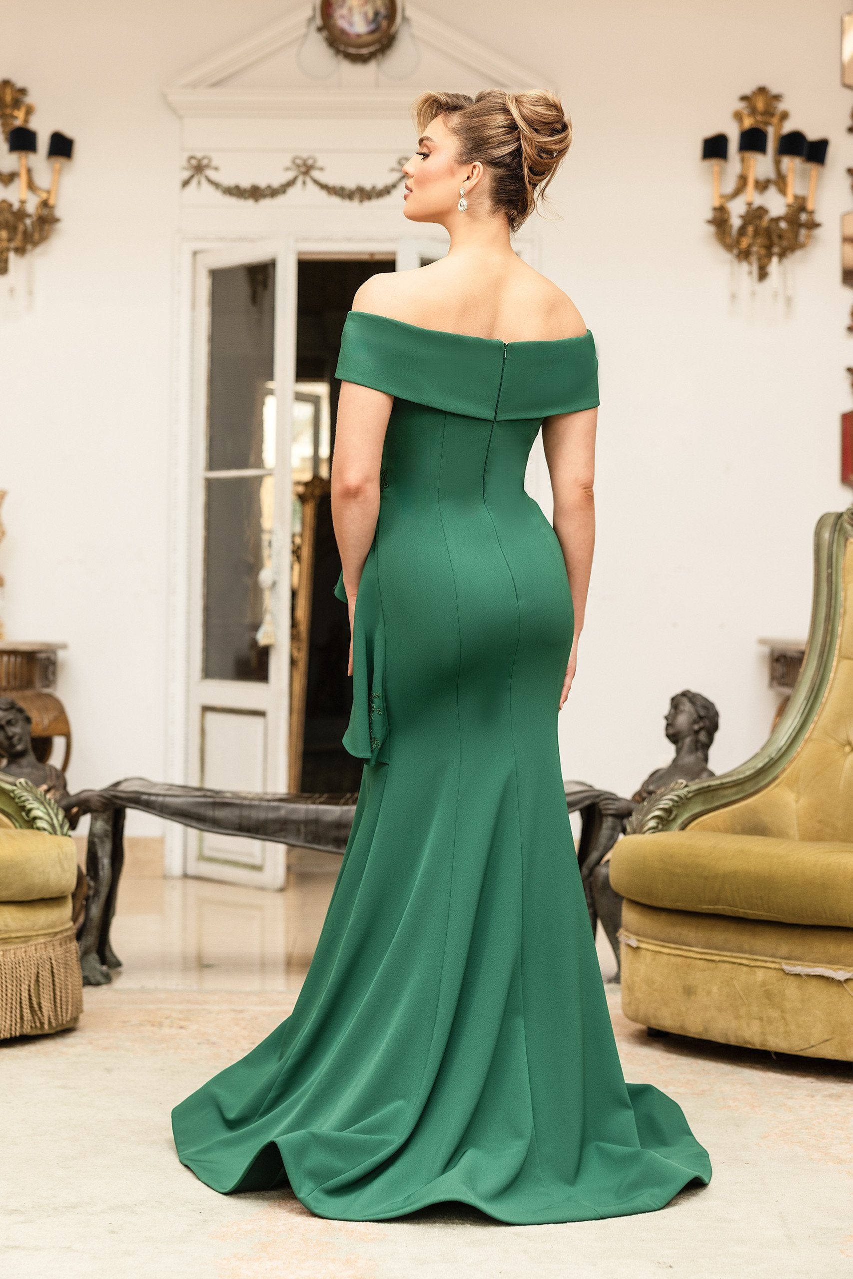 Terani Couture Long Off Shoulder Prom Dress 1911M9339 - The Dress Outlet
