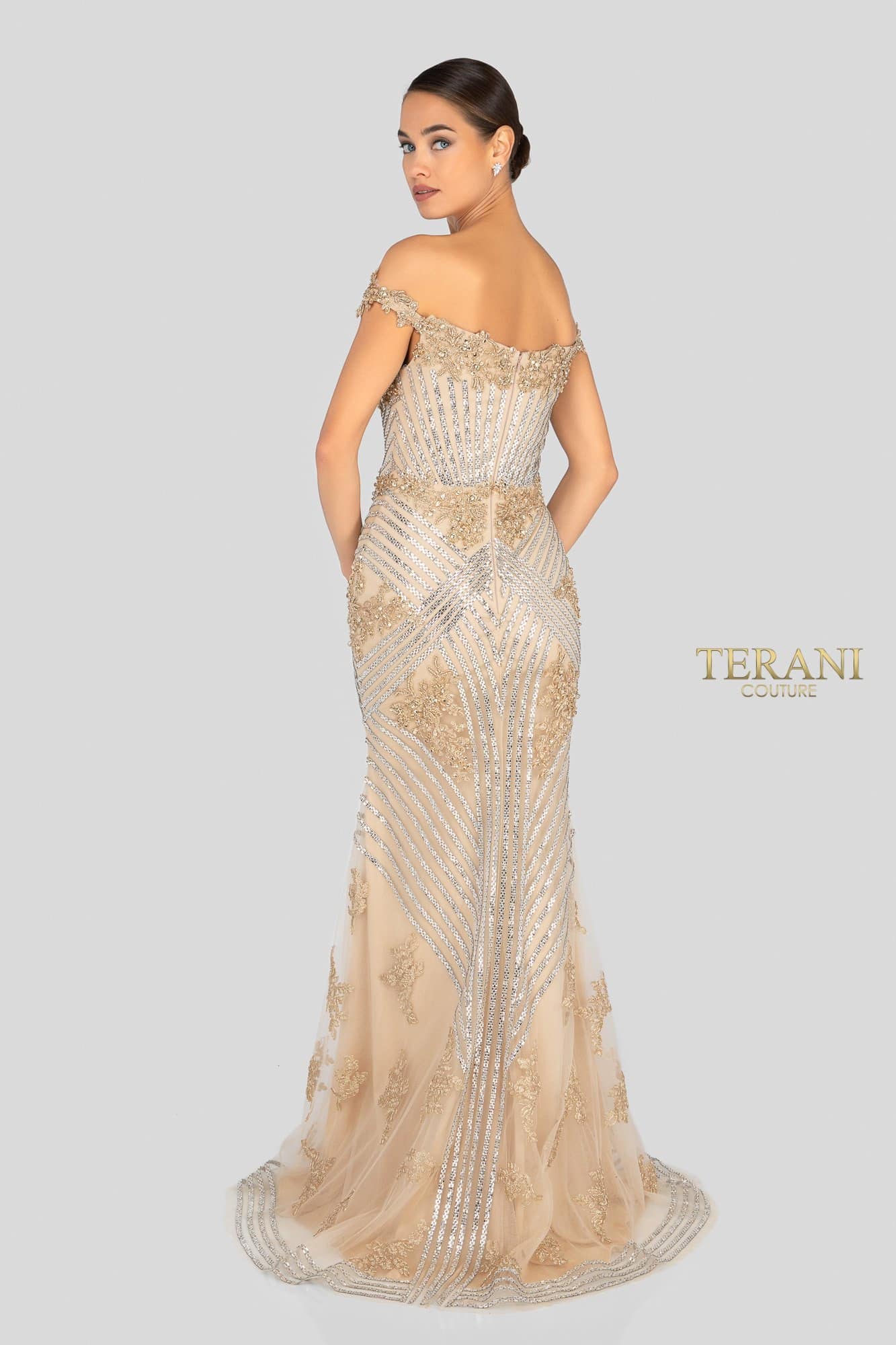 Terani Couture Fitted Long Prom Dress 1912GL9572 - The Dress Outlet