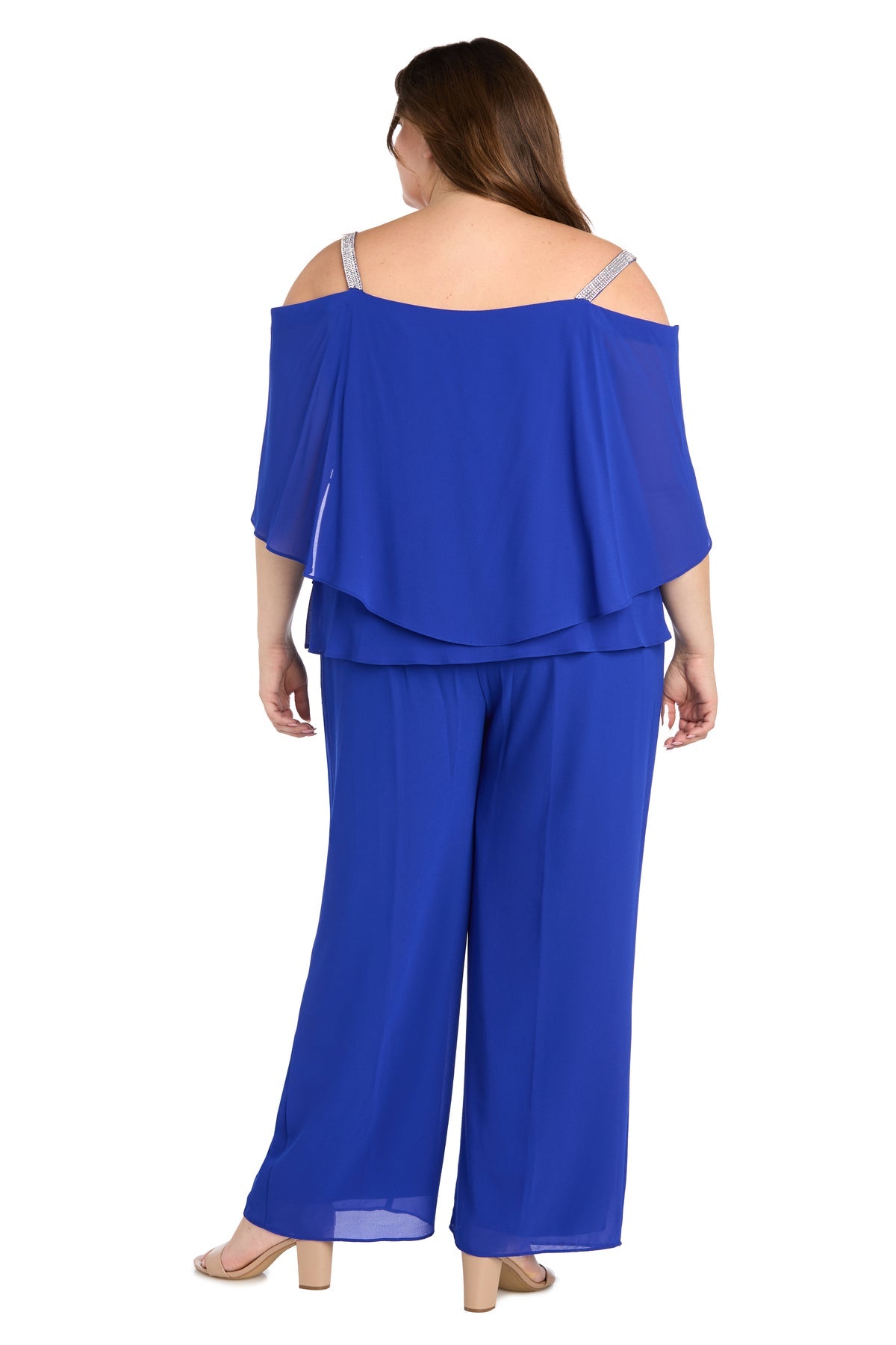 Pant Suit Dresses Plus Size Long Formal Ruffle Pant Suit Royal