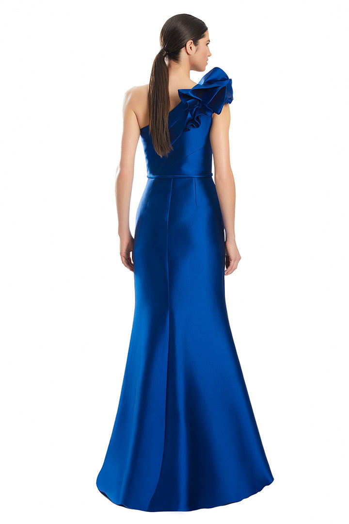 Formal Dresses Long Mermaid Formal Ruffled Evening Dress Blue