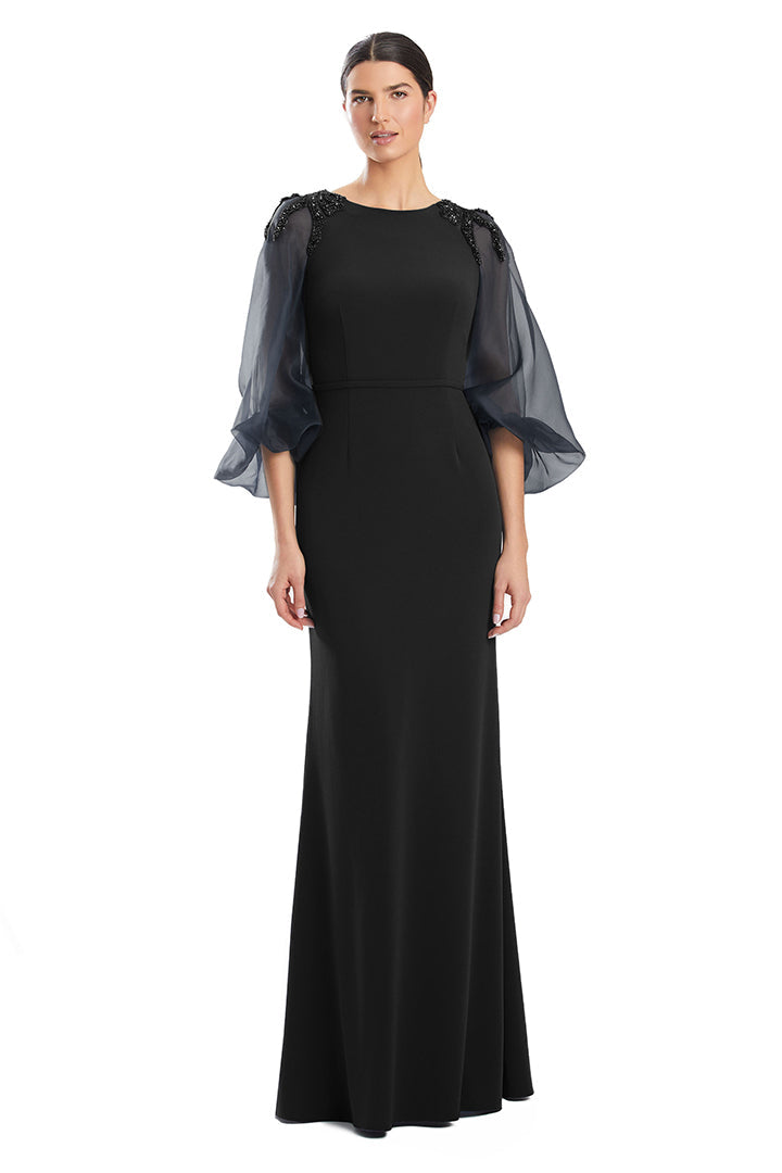 Mother of the Bride Dresses
Long Fitted Fornal Beaded Evening Dress Black