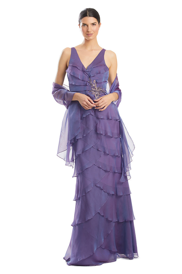 Prom Dresses A Line Long Formal Layered Evening Prom Dress Lavender