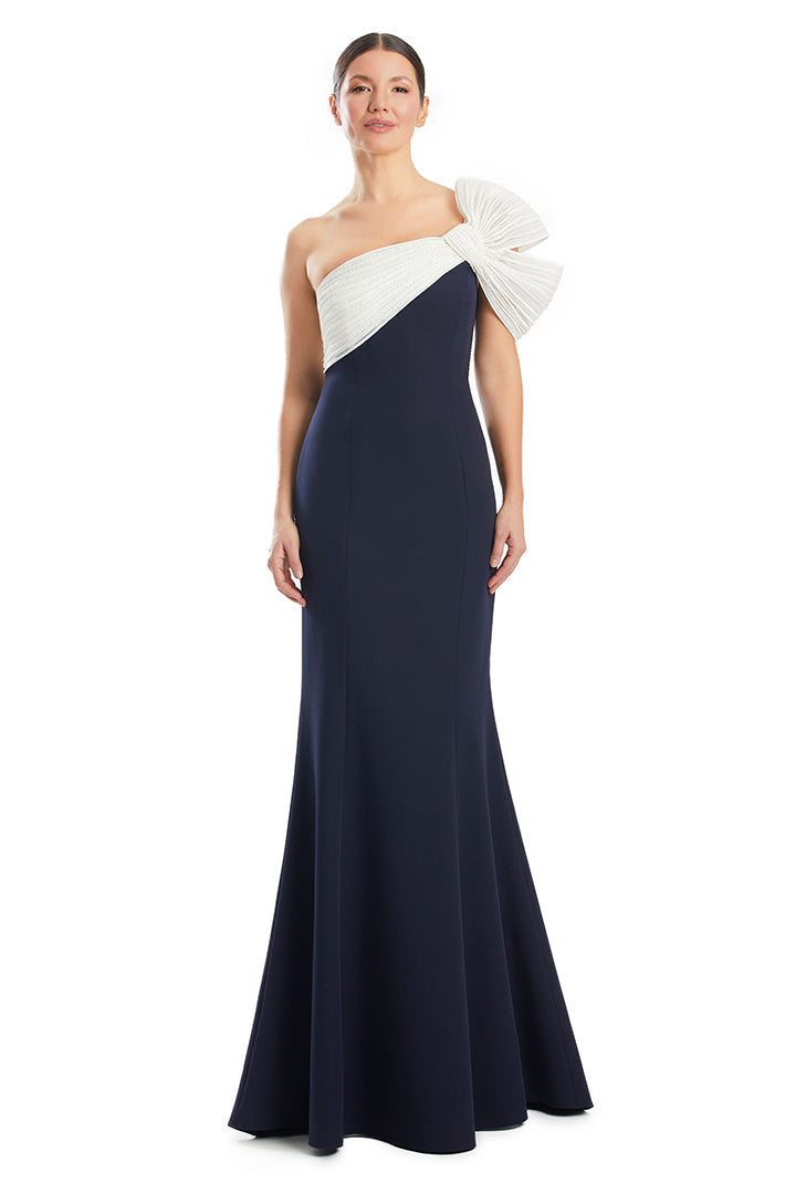 Formal Dresses Long Formal Mermaid Evening Dress Navy/White