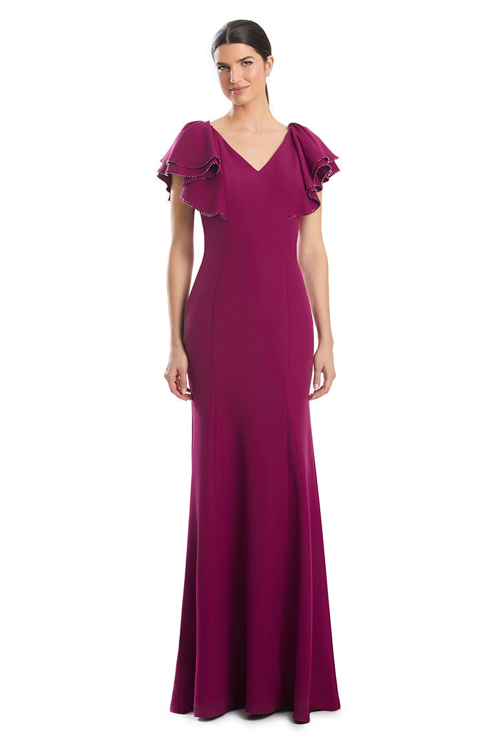 Mother of the Bride Dresses Long Mother of the Bride Formal Beaded Dress Magenta
