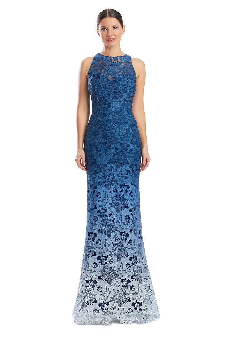 Formal Dresses Long Beaded Lace Formal Evening Dress Navy Ombre
