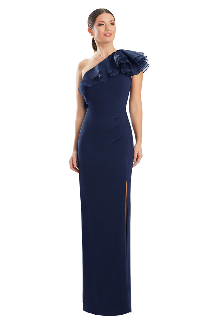 Formal DressesFitted Ruffled Long Formal Evening Dress Midnite