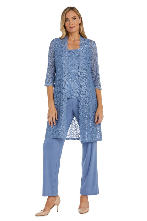 Metallic Lace Pant Suit R&M Richards 1993