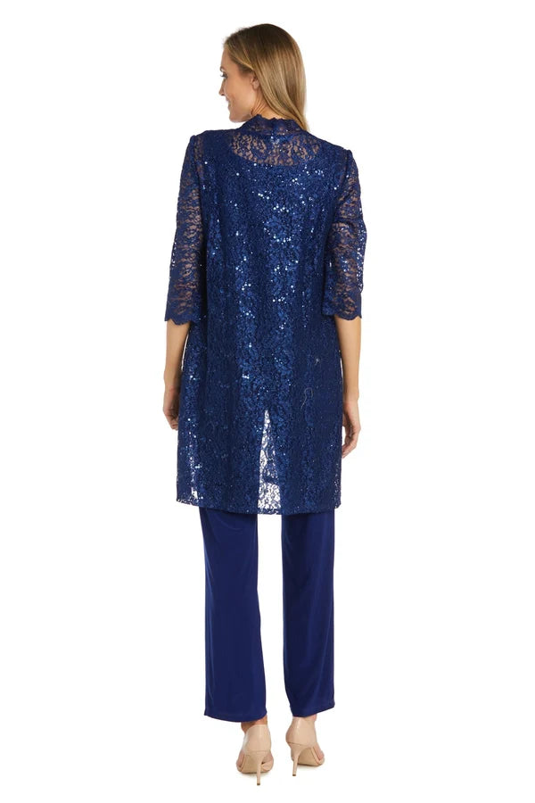Metallic Lace Pant Suit R&M Richards 1993