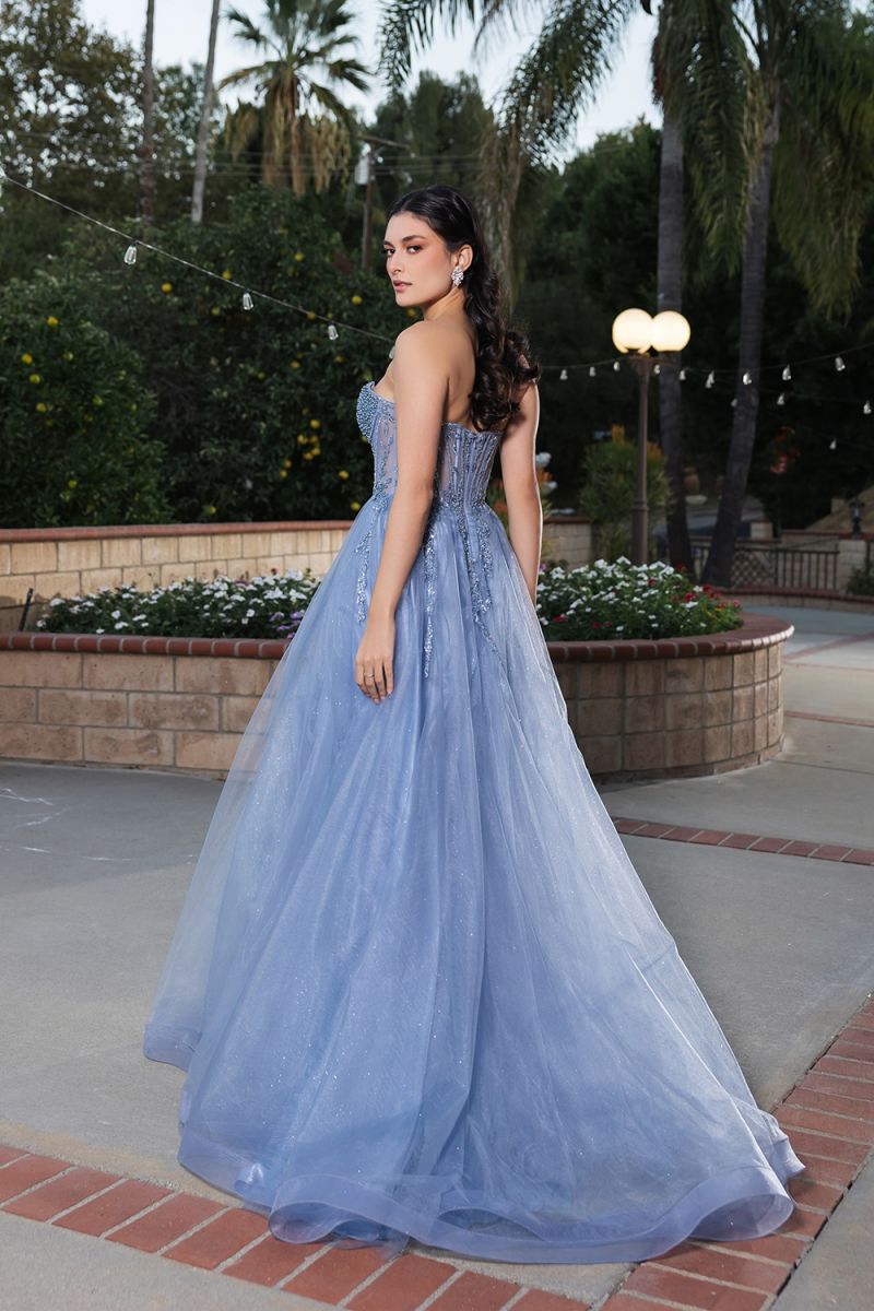 Sweetheart Floor-Length Tulle Prom A-Line May Queen RQ8184